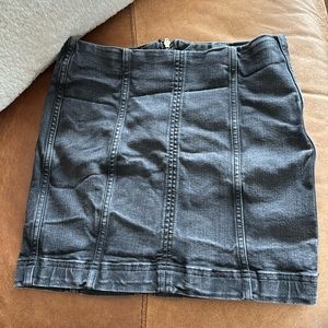 Free People Stretchy Denim Mini Skirt